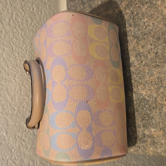 Coach Pastel Satchel with Tan Accents Mini Crossbody Nwt - Picture 4 of 4